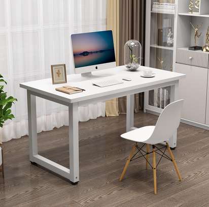 Durable Wood Metal Frame Office Computer Working Desk image 3