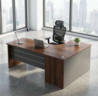 Modern Executive Curved Custom Desk image 4
