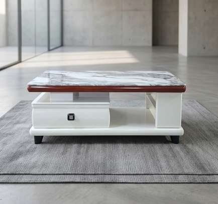 Coffee Tables : Marble-Top Rectangular Coffee Table image 8