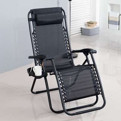 Black Mesh Foldable Leisure Chair image 7