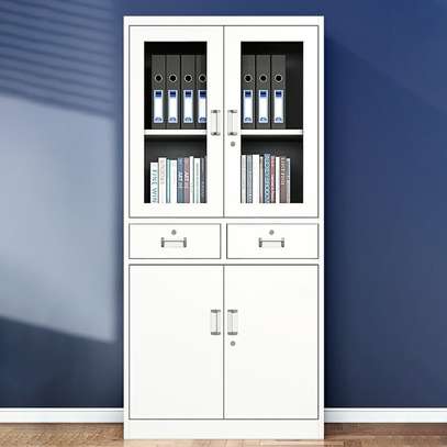 2-Door metallic office storage cabinet image 4
