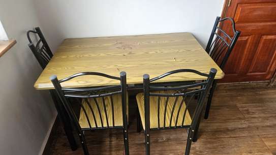 Dining Table Set with Metal Frame Chairs image 2
