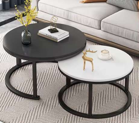Pair Marble Nesting Coffee Tables image 7