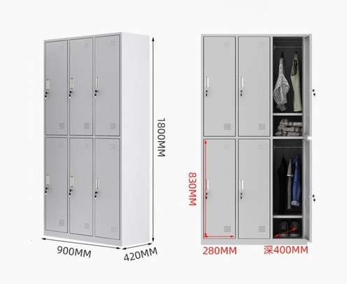 6 Locker Steel Storage Cabinet image 11