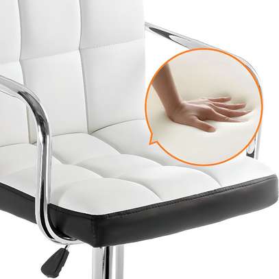 Office Barstool: Black Swivel Adjustable Office Barstool image 6
