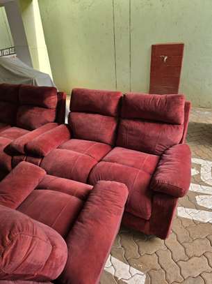 Premium Maroon recliner Sofa set image 2