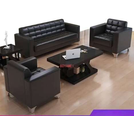 Office Sofa; 5 Seater Fancy Stylish Leather Office Sofa image 2