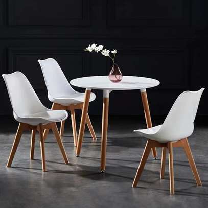 Modern Wooden Round Café Dining Table image 2