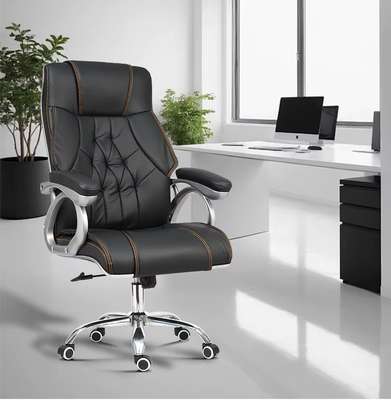 High Back Leather Office Chair image 2