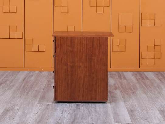 Wooden cabinet: Four drawer office file cabinet image 2
