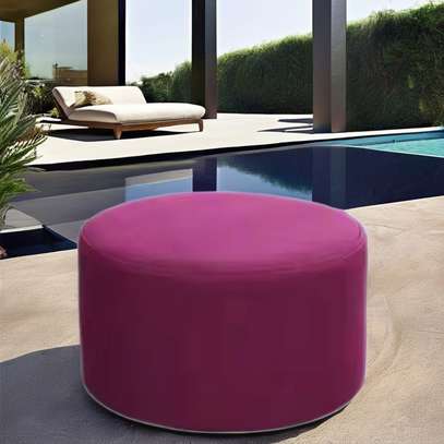Home Chair : Round Leather Home  Bedroom Chair In Keumbu image 6