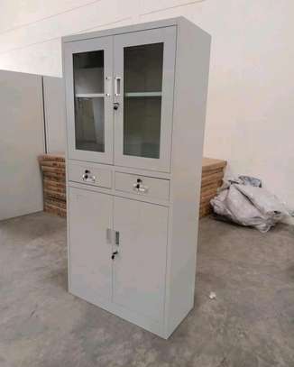 2-Door Metallic office cabinet image 3