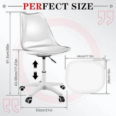 Swivel Eames Plastic White Chair image 2