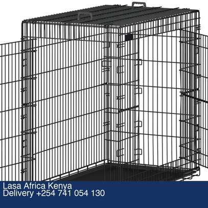 LASA Heavy-duty Foldable Metal Dog Cage 2 Doors... image 2