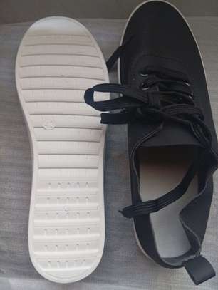 Black ladies canvas shoes image 4