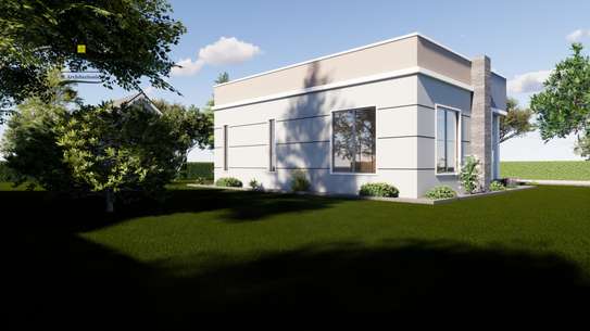 Modern 2 Bedroom Bungalow House Plan image 3