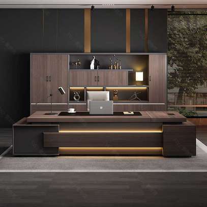 Office Desk; 1800mm Sleek Executive Desk With Extension image 2