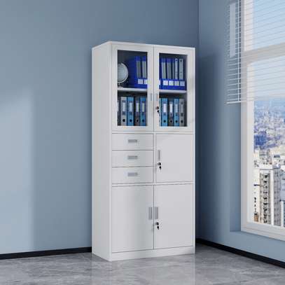 2-Door Metallic Filing Cabinet with Safe image 3