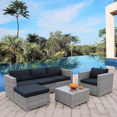 Modern Outdoor Rattan Sofa Set image 6