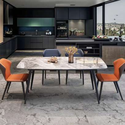 Dining Set; Marble 4 Seater Dining Tables image 5