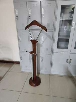 Coat Hanger; Modern Mahogany Office Coat Hanger image 7