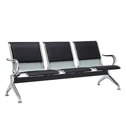 3-Link Padded Office Waiting Bench image 3