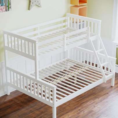 White Wooden Kids Bunk Bed image 6