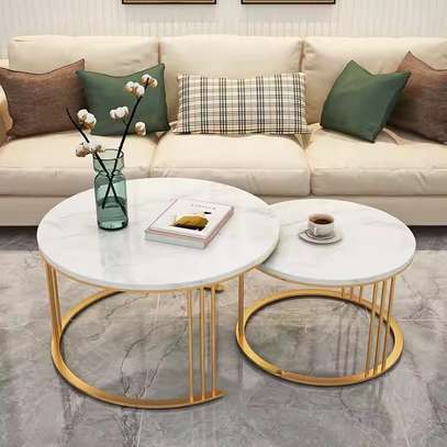 Dining Table; Elite Designer Marble Nesting Coffee Table image 4