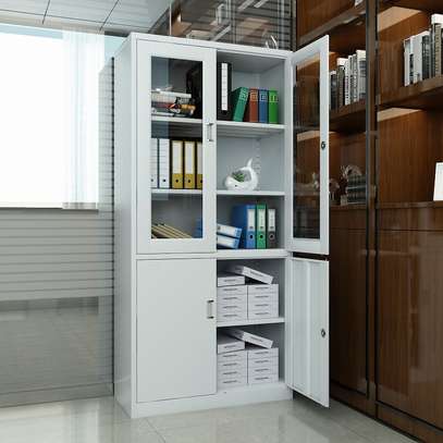 File Cabinet: 5-tier Locking Storage Cabinet With Glass image 3