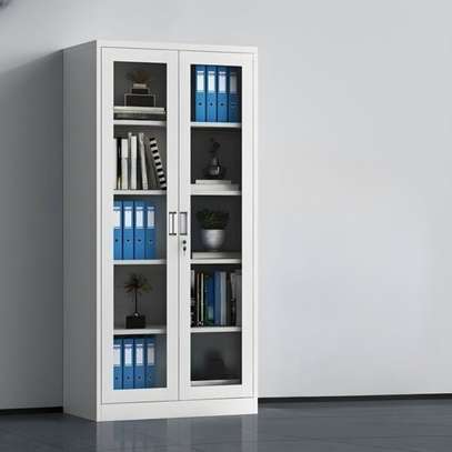 2 Door Full Glass Display Office Cabinet image 12