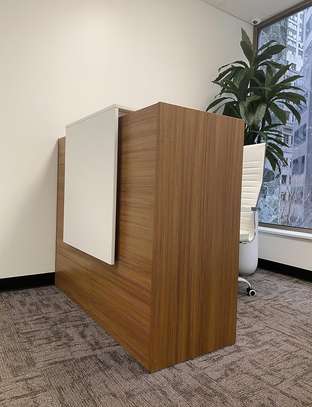 1.2m Wooden Office Reception Desk image 6