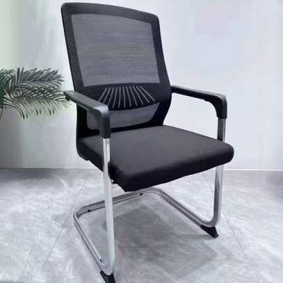 Office Chair : Metallic Legged Boardroom Office Chair image 6