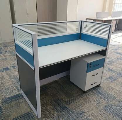 Cubic MDF Single Person Office Workstation image 4