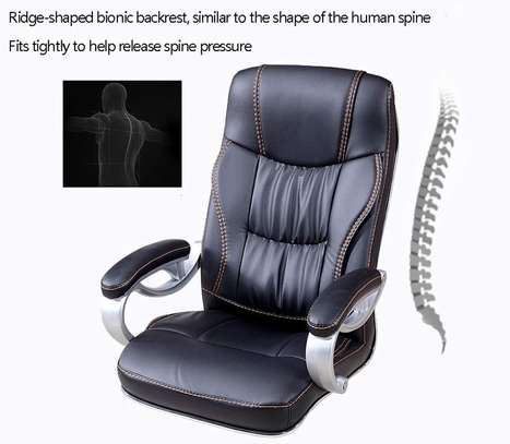 Office Chair: Premium Swivel Leather Office Seat image 4