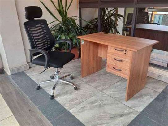 Office study desk ➕ secretarial headrests chair image 6