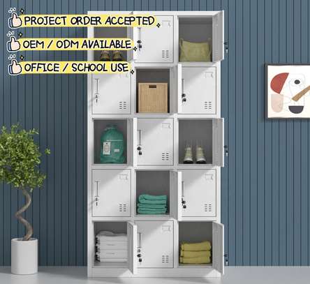 Office Cabinet: White 15 Locker Office Cabinet inMagombo image 3