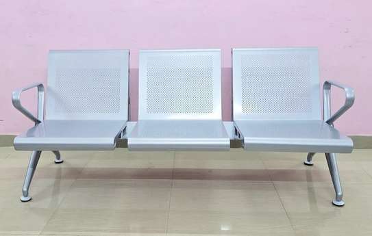 Heavy Duty 3 Seater Metal Office Bench image 9