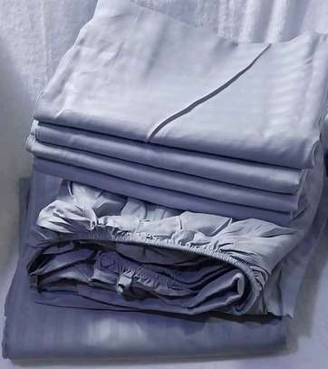Premium White striped Bed Sheets image 3