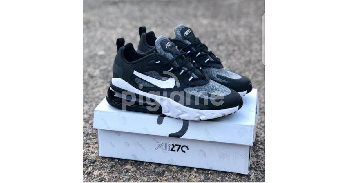 Nike Air Max 270 React Optical Grey Black Sneakers in Nairobi CBD PigiaMe