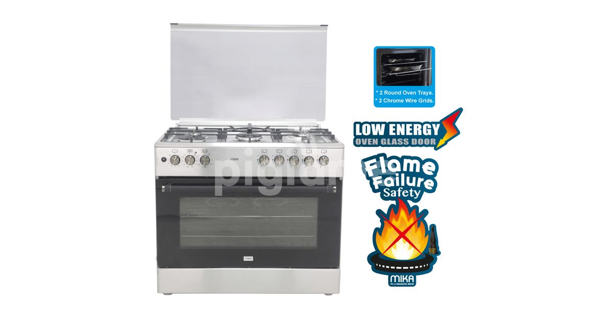 Standing Cooker, 90Cm X 60Cm, 5Gb, Electric Oven, Half Inox in Nairobi