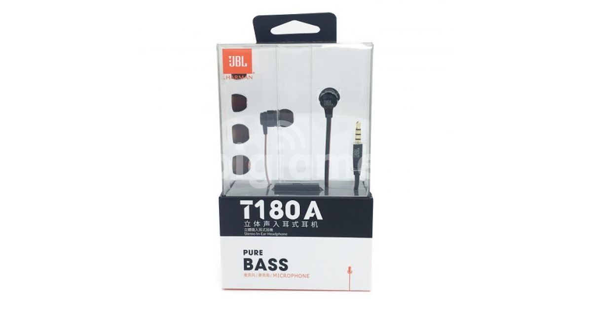 Jbl T180A Universal 3.5Mm In Ear Stereo Superbass Wired Earphones