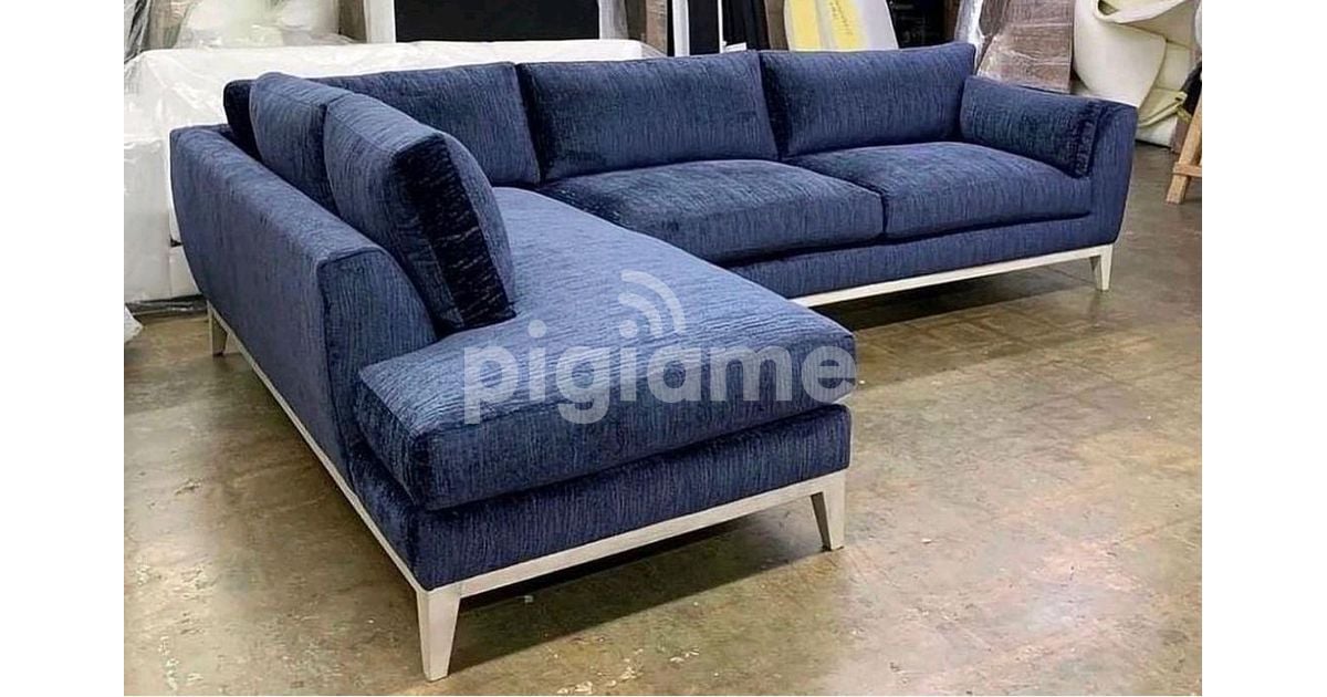 L Shape Sofa With Bouncy Cushions And Lower Wooden Skirting in Gikomba
