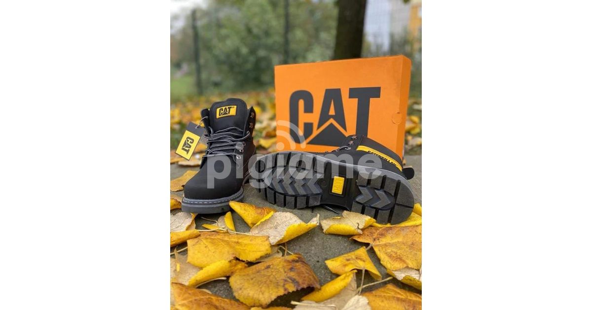 Caterpillar Leather Black Mens Boots Rubber Grips Sole Shoes in Nairobi