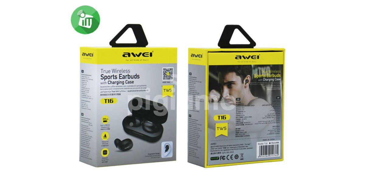 Awei T16 Tws Wireless Charging In Ear Stereo Bluetooth 5.0
