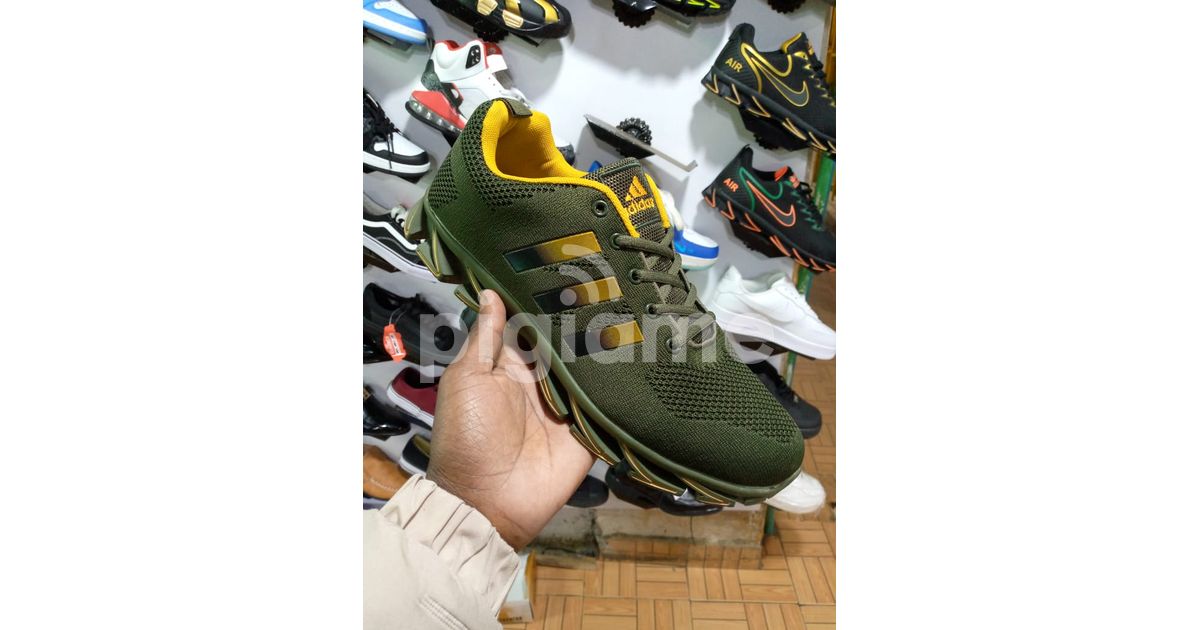 Adidas Spring Blade Drive Running Shoe Jungle Green Yellow in