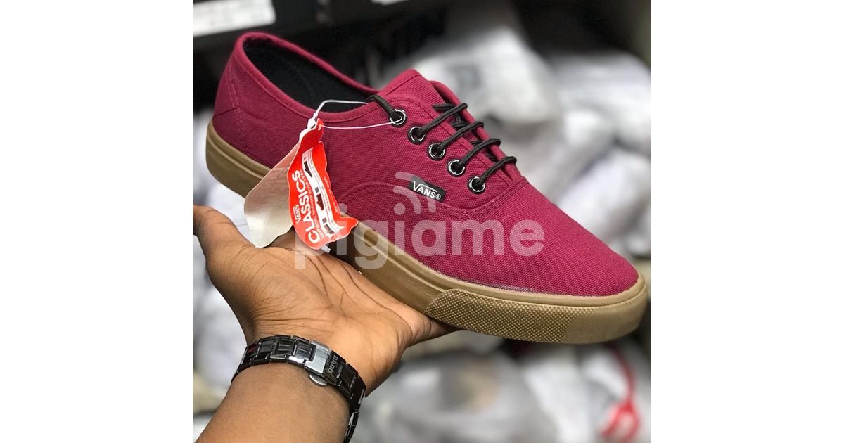 Vans authentic maroon gum sales