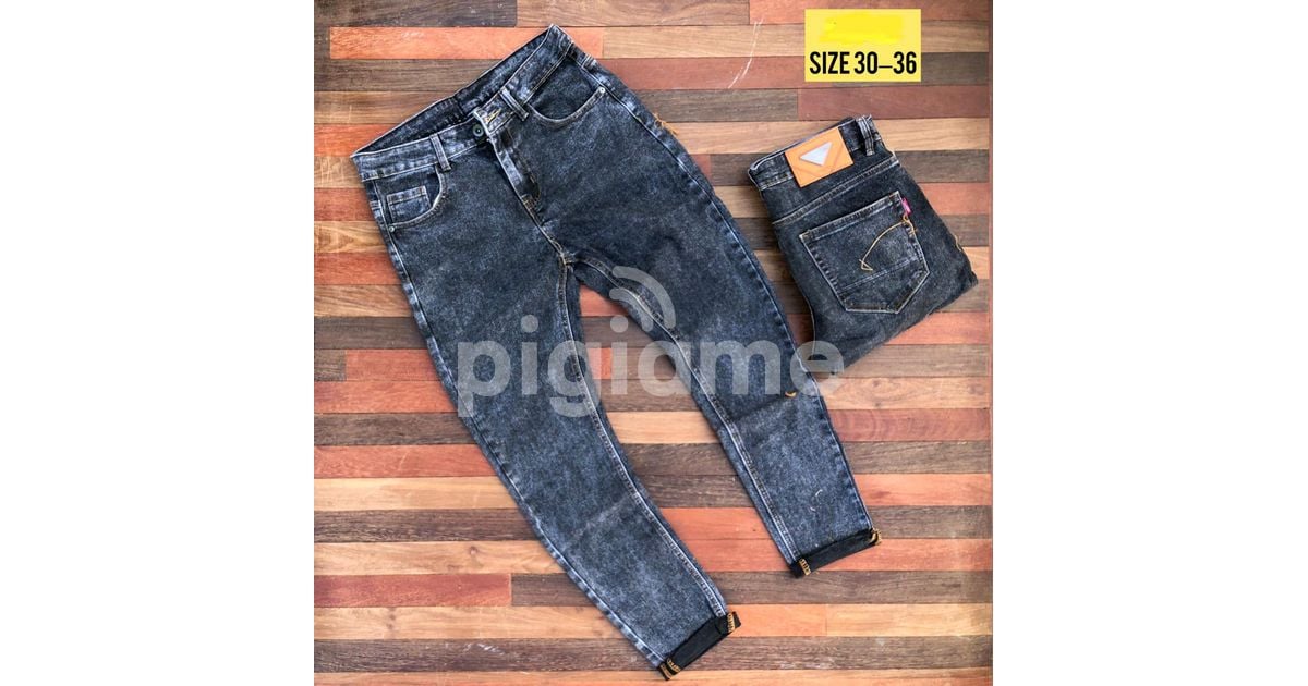 LV Black Denim Jeans/Black Designer Denim Jeans in Nairobi