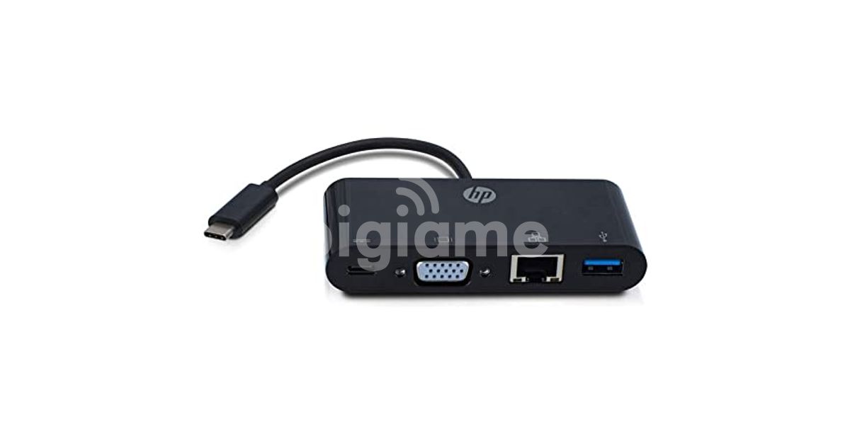 HP USB-C Auf USB 3.0 Adapter (N2Z63AA) – Schwarz, Plug & Play, Für Laptop & Tablet