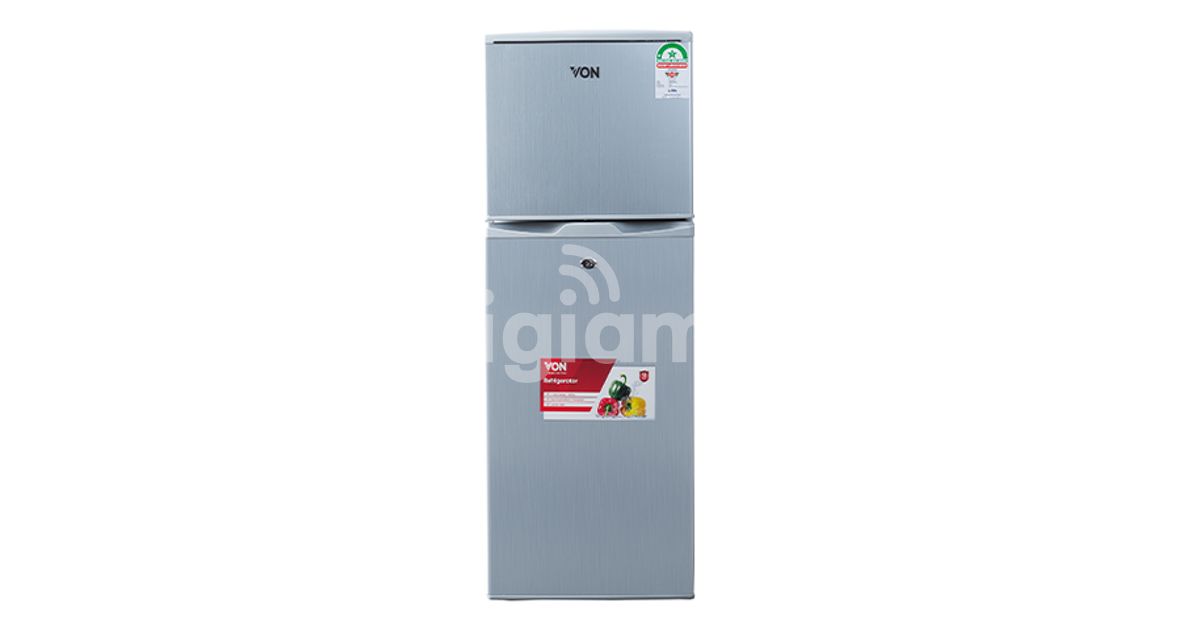 Von Vart19Dhs Double Door Fridge 138L Silver in Nairobi CBD PigiaMe