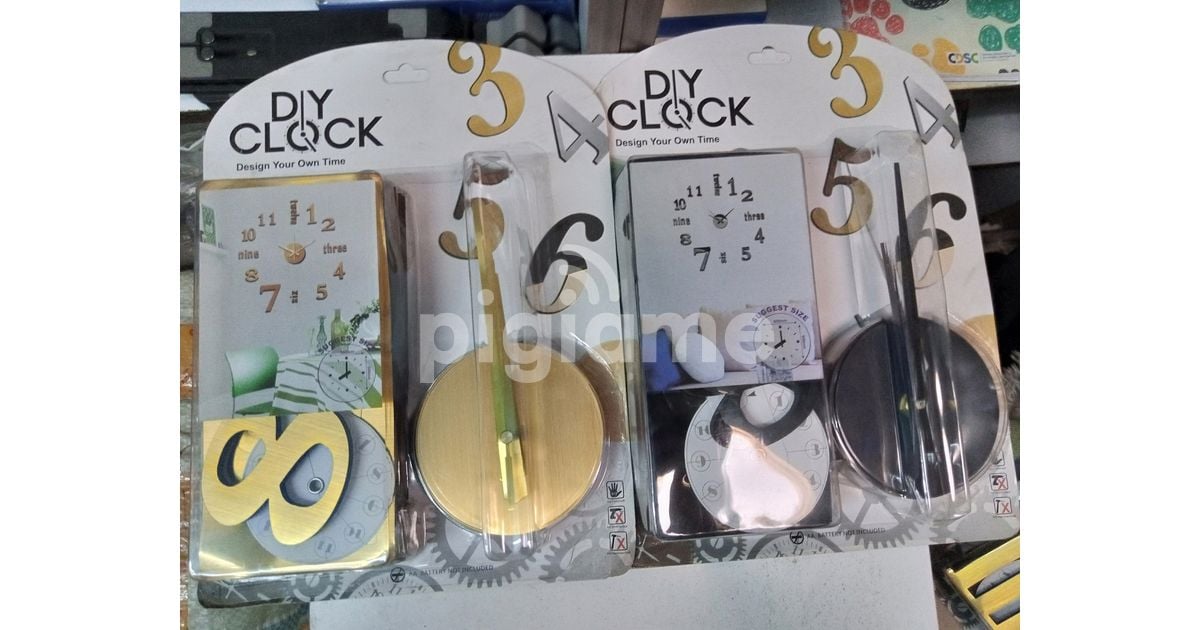Stick On Wall Clock Diy Large Modern Design Decal 3D in Nairobi CBD